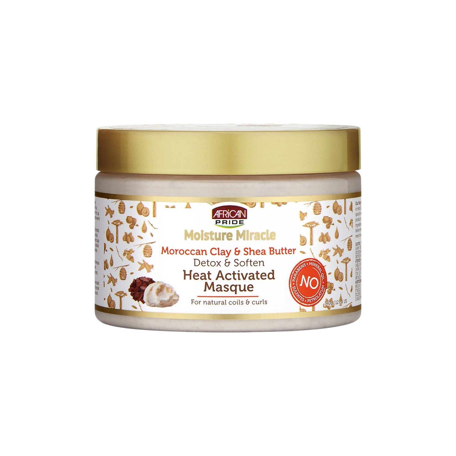 African Pride Moisture Miracle Clay Heat Activated Masque 12oz